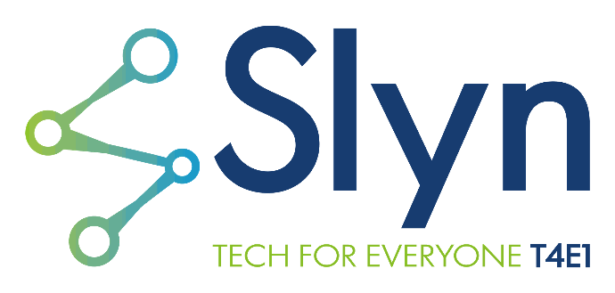 Logotipo de Slyn, una empresa de tecnología.