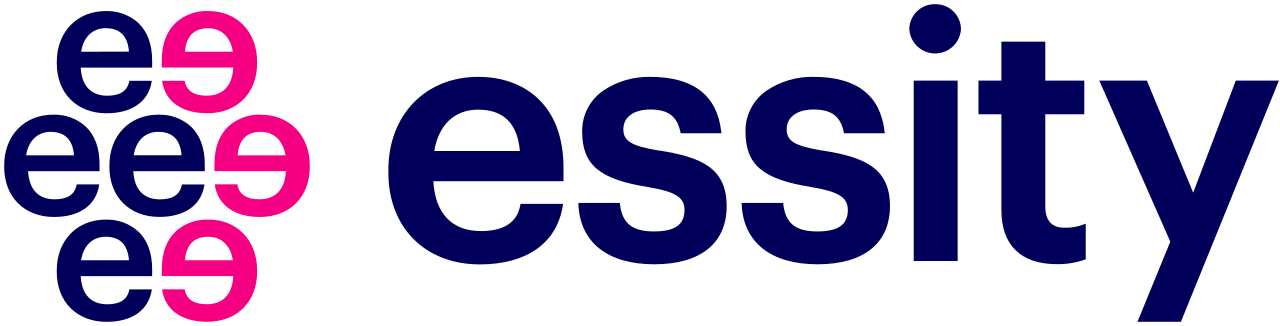 Essity logo, hygiene and health company. Slyn's client.