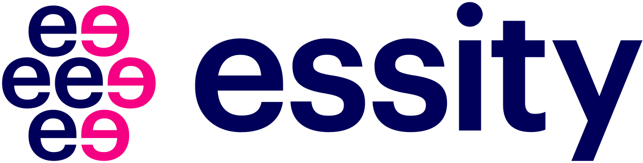 Una empresa global de higiene y salud, con sede en Estocolmo, Suecia. Logotipo de Essity, empresa de higiene y salud. Cliente de Slyn.